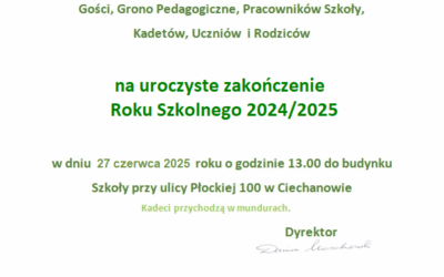 Zakończenie roku szkolnego 2024/2025