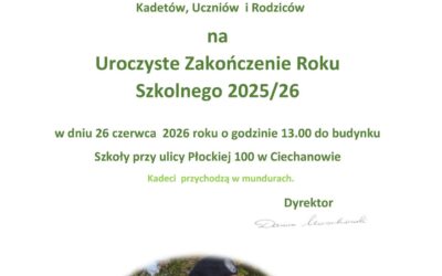 Zakończenie roku szkolnego 2025/2026